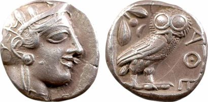GREEK COINS Attique, tétradrachme, Athènes, c.480-400 av. J.-C. Pz.1546 BMC.47 (pl.III,...
