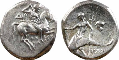 GREEK COINS Calabre, didrachme, Tarente, c.272-240 av. J.-C. HN3.1033 SNG Delepierre...