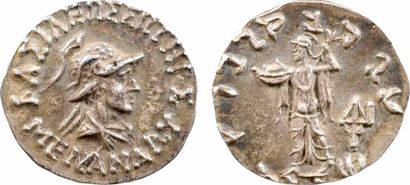 GREEK COINS Royaume de Bactriane, Ménandre, drachme, c.160-140 av. J.-C. Mitchiner...