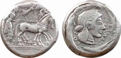 GREEK COINS Sicile, tétradrachme, Syracuse, c.485-479 av. J.-C. Boehringer 251 (v114-v171)...