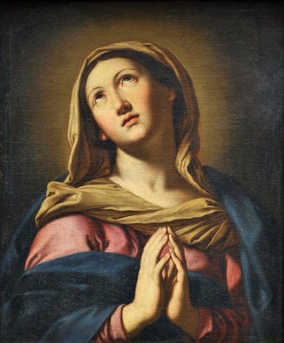 Attribué à Giovan Battista SALVI dit IL SASSOFERRATO (1609 - 1685) La Vierge en prière...