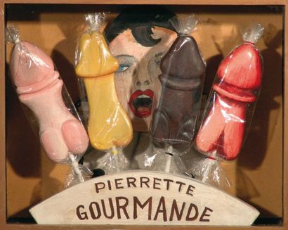 null Boîte vitrée présentant ''Pierrette Gourmande'' En arrière-plan, Pierrette,...