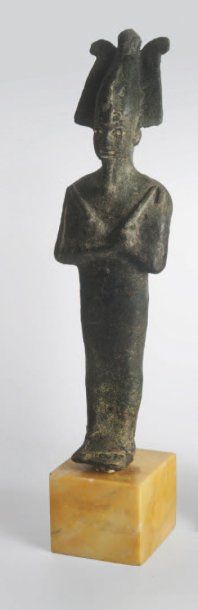 Égypte, Basse Epoque (664-30 avant J.-C.) et époque romaine statuette d'osiris debout...