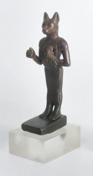 Égypte, Basse Epoque (664-30 avant J.-C.) et époque romaine Bastet, déesse de la...