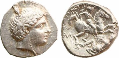 MONNAIES ANTIQUES Royaume de Péonie, Patraos, tétradrachme, Damastion, c.335-315...