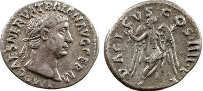 MONNAIES ANTIQUES Trajan, denier, Rome, 101-102. R. TB+ 18,0 mm 2,96 g. Argent C.128...