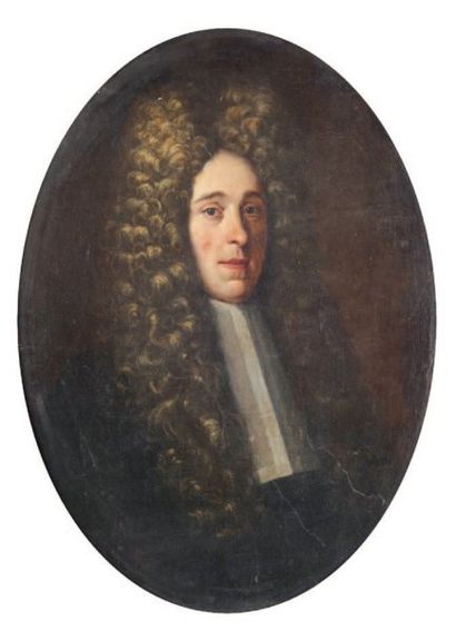 ÉCOLE FRANÇAISE VERS 1750 Portrait présumé de Monsieur de la Grange Toile ovale....