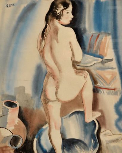KARS Georges (Jiri Karpeles dit)(Kralupy 1882 - Genève 1945) Femme à la toilette...