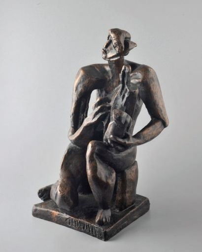 GENEVIÈVE (Geneviève Pezet dite)(1913 Sandpoint, USA - 2009 St.-Nazaire) Orphée Bronze,...