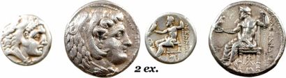 null Lot de 2 monnaies d'Alexandre le Grand 0,0 mm 0,00 g 0 h Argent Lot de deux...