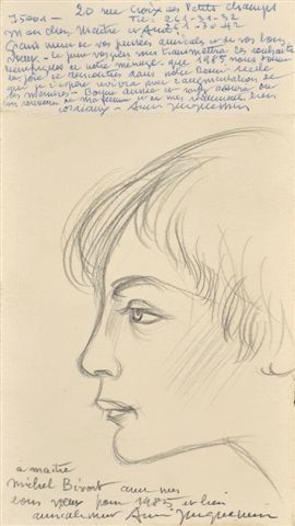 André JACQUEMIN (1904-1992) Portrait de jeune garçon des Vosges. Dessin au crayon...