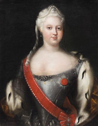null Johann-Heinrich Wedekind. Portrait de la tsésarevna Elisabeth Petrovna, future...