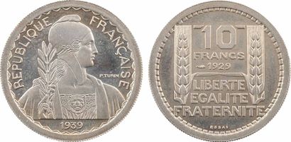 null IIIe République, essai de 10 francs par Turin, moyen module (26 mm), 1929/1939...