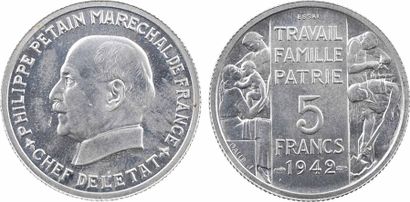 null État français, essai de 5 francs par Bazor et Galle, 1942 Paris

A/PHILIPPE...