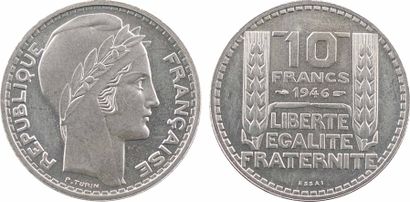 null Gvt provisoire, essai-piéfort de 10 francs par Turin, 1946 Paris

A/REPUBLIQUE...