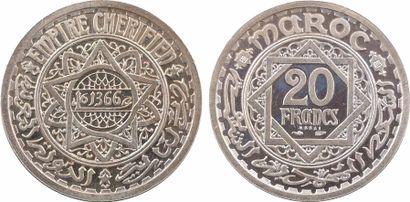 null Maroc, Mohammed V, essai-piéfort de 20 francs, AH 1366 (1946) Paris

A/EMPIRE...