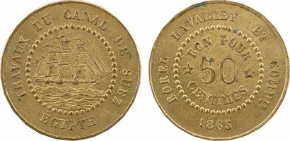 null Suez (canal de), 50 centimes Borel, Lavalley et Compagnie, 1865

A/TRAVAUX DU...