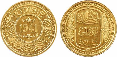 null Tunisie, Ahmed, module de 100 francs or, 1941 - AH 1360, Paris

A/TUNISIE

Fleurons,...