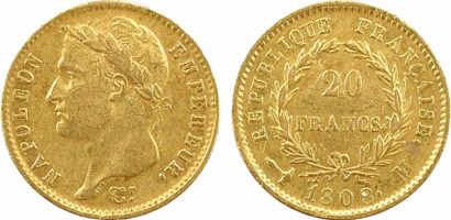 null Premier Empire, 20 francs République, 1808 Toulouse

A/NAPOLEON - EMPEREUR.

Tête...