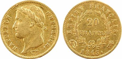 null Premier Empire, 20 Francs Empire, 1813 Rome

A/NAPOLEON - EMPEREUR.

Tête laurée...