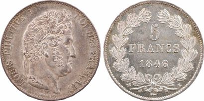 null Louis-Philippe Ier, 5 francs IIIe type Domard, 1846 Bordeaux

A/LOUIS PHILIPPE...