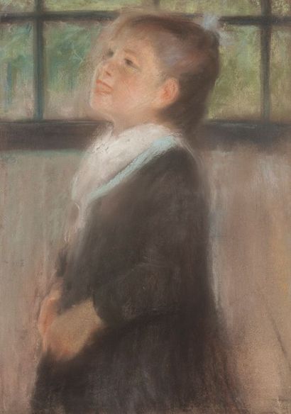 null Ecole francaise vers 1880, suiveur d’Auguste Renoir, 

Enfant de profil 

p...