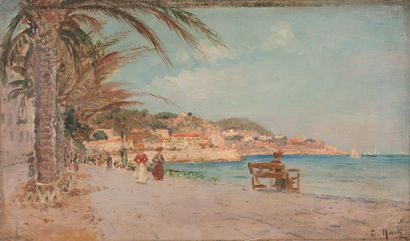 null François NARDI (1861-1936) 

Nice - la promenade des anglais 

Toile, signée...