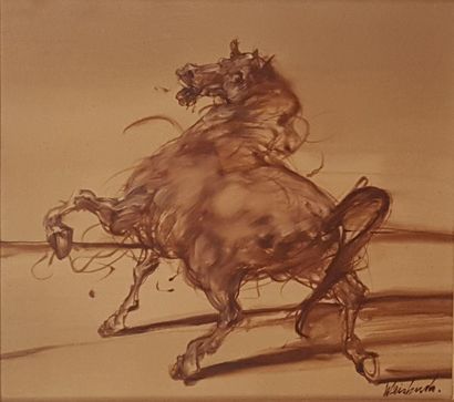 null Claude WEISBUCH (1927-2014)

Cheval fougueux

Huile sur toile

Signée en bas...