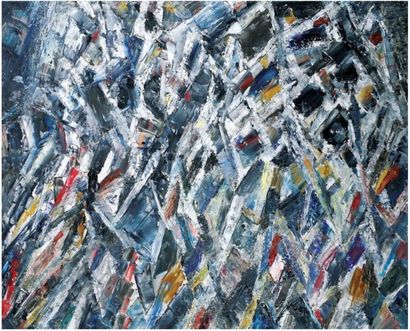 null Jacques GERMAIN (1915 - 2001) 

Composition, 1968 

Huile sur toile 

Porte...