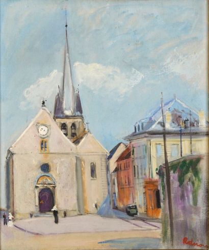 null Lucien Adrion (1889-1943)

La place de l’église

Huile sur toile

Signée en...
