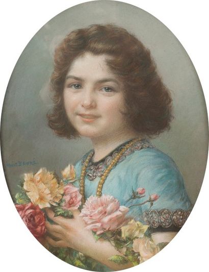 null Albert Faure

Jeune fille tenant une brassée de fleurs

Pastel ovale, signé...