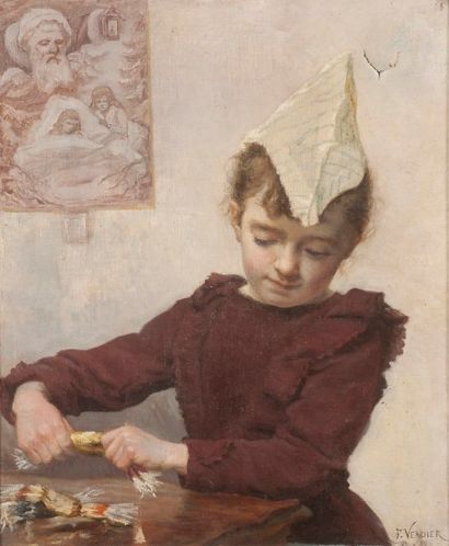 null F. Verdier

Ecole Française du XIXe siècle

Portrait d’enfant aux papillottes...