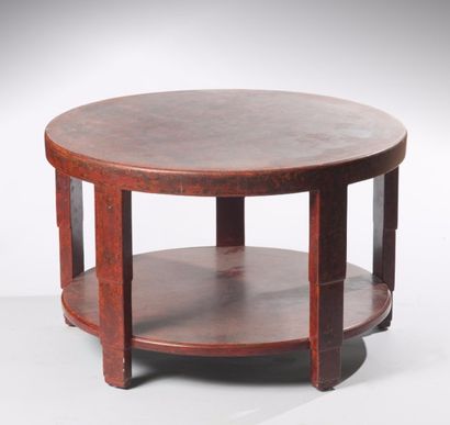 null JEAN DUNAND (1877-1942)

Table basse en bois laqué nuagé rouge orangé nuancé...