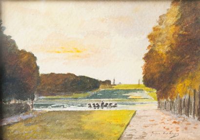 null JACQUES REDELSPERGER, circa 1900

Vue du parc du château de Versailles et du...