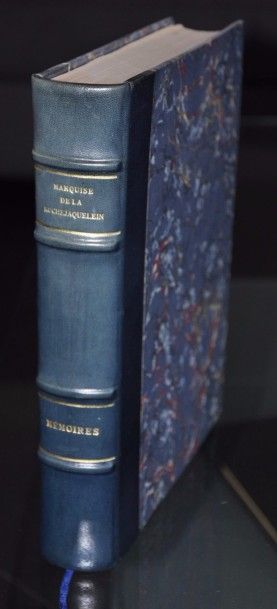 null LA ROCHEJACQUELEIN (Marquise de) Mémoires.

1 vol. de 506 pp. relié. Paris Motterez...