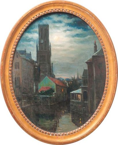 null Albert BAURE (1867-1930)

Bruges, le canal du Beffroi sous la lune

Peinture...