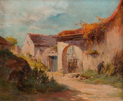 null Ferdinand TROUPEAU (XIX-Xxe siècle) 

L'entrée de la ferme 

Huile sur toile....