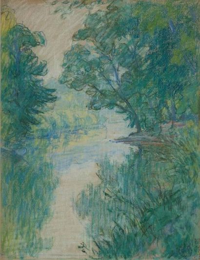 null Emile SCHUFFENECKER (1851-1934)

Bord de rivière

Pastel.

Cachet en bas à droite.

39,5...