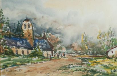 null Robert LAVOINE (1916-1999)

Eglise du Calvados

Aquarelle

Signé en bas à gauche...