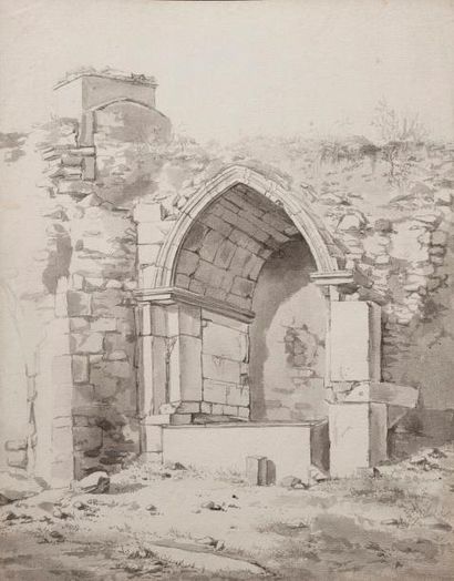 null Attribué à Willem ROMEYN

(vers 1624 – 1694)

Ruines gothiques

Plume et encre...