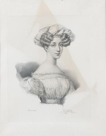 null D’après Henri Grévedon et par Charles Motte

Portrait d’une élégante vers 1820

Lithographie...