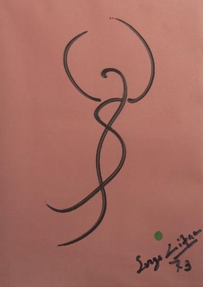 null Serge LIFAR (1905-1986)

Danseur en mouvement

Acrylique sur papier de couleur

Signée...