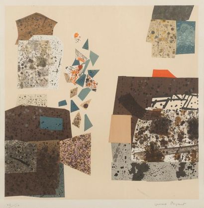  Max PAPART (1911-1994) 
Composition abstraite 
Lithographie. Contresigné au crayon...
