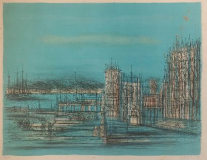  Maria Elena VIEIRA DA SILVA (1908 - 1992) 
Composition bleue
Lithographie signée...