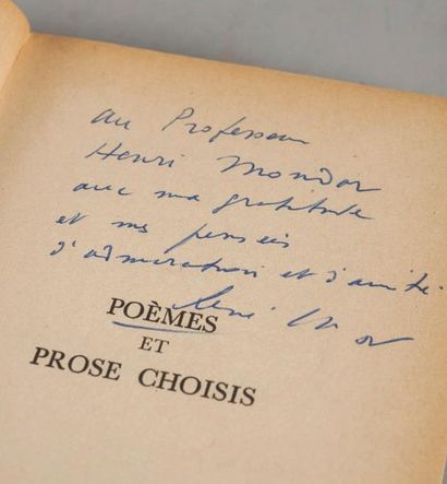null CHAR. René. Poèmes et prose choisis de René Char. Paris, Gallimard. 1957. 1...