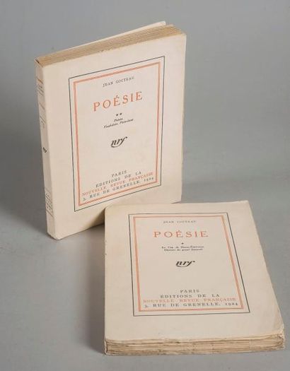 null COCTEAU. Jean. Poésie. Paris, NRF, 1924. 2 volumes in-4, brochés.

Edition collective...
