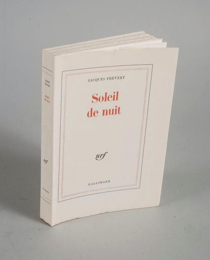 PREVERT. Soleil de nuit. Paris, Nrf Gallimard....