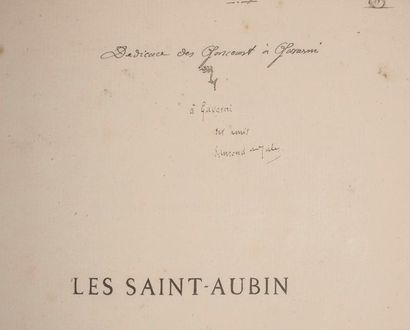 GONCOURT. Edmond et Jules. Les Saint-Aubin....