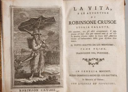  DEFOE. Daniel. La vita e le avventure di Robinsone Crusoe storia galante… Venezia,...
