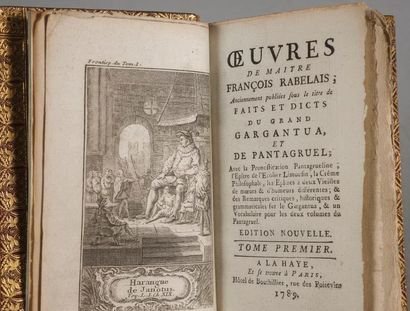 null RABELAIS. Œuvres. A La Haye, et se trouve à Paris, Hôtel de Bouthillier, 1789....